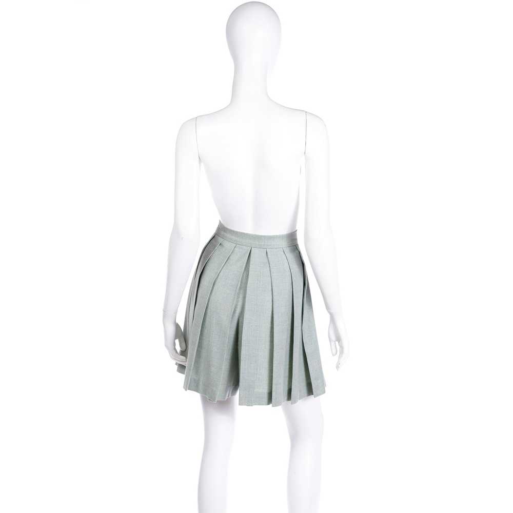 F/W 1991 Isaac Mizrahi Green Plaid Wrap Skort wit… - image 5