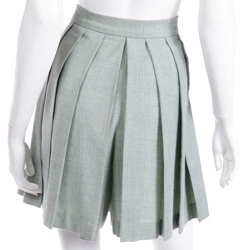 F/W 1991 Isaac Mizrahi Green Plaid Wrap Skort wit… - image 8