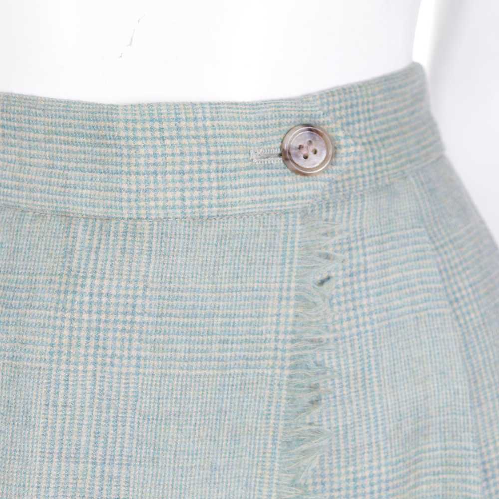 F/W 1991 Isaac Mizrahi Green Plaid Wrap Skort wit… - image 9