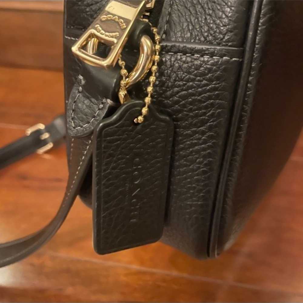 Black coach pebbled leather crossbody - image 4