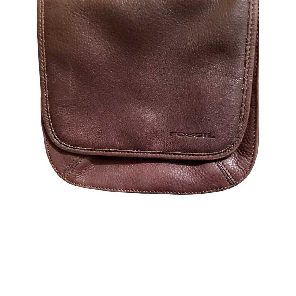 Fossil Brown Soft Leather Crossbody Medium Should… - image 5