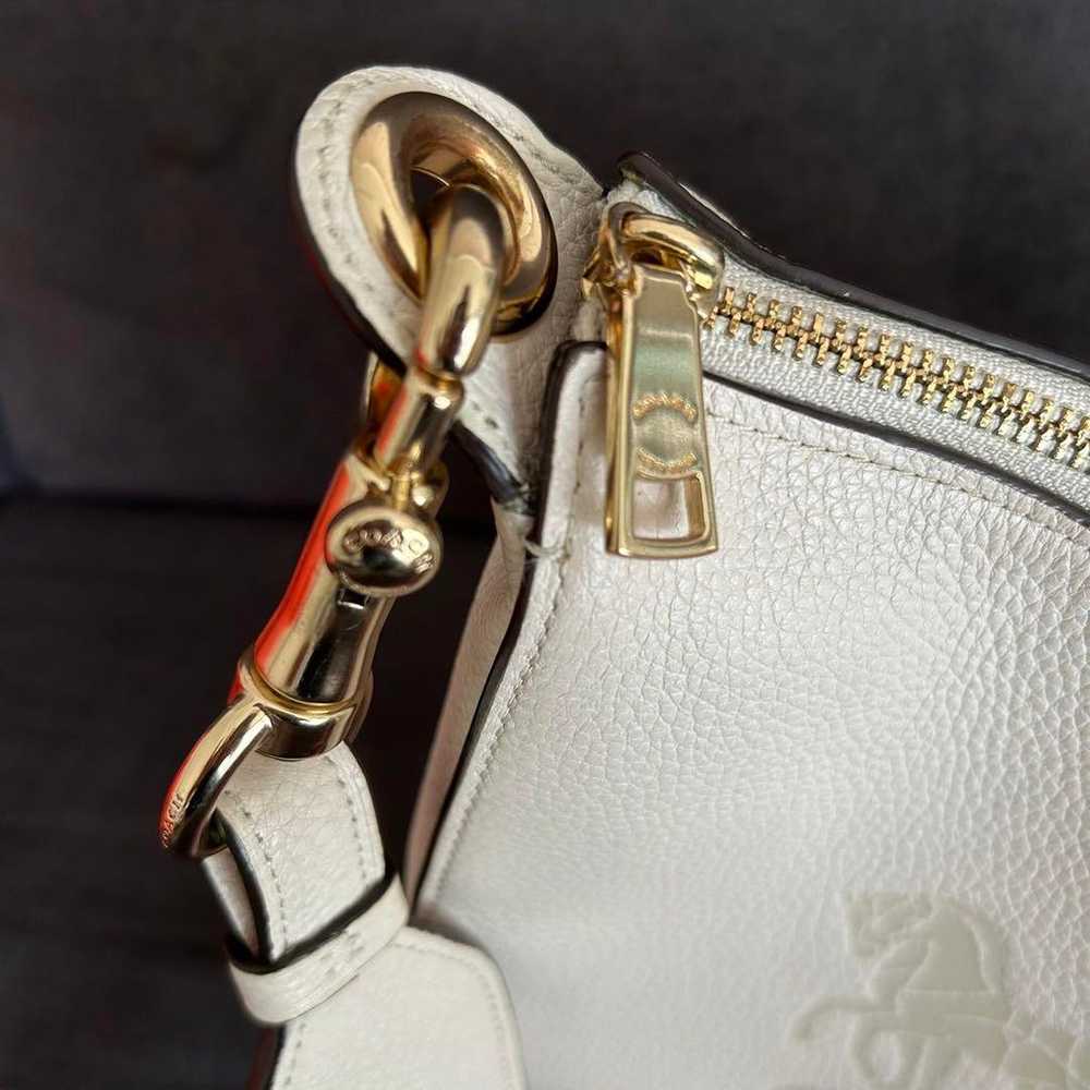 COACH shoulder bag, white, leather, star pattern … - image 10