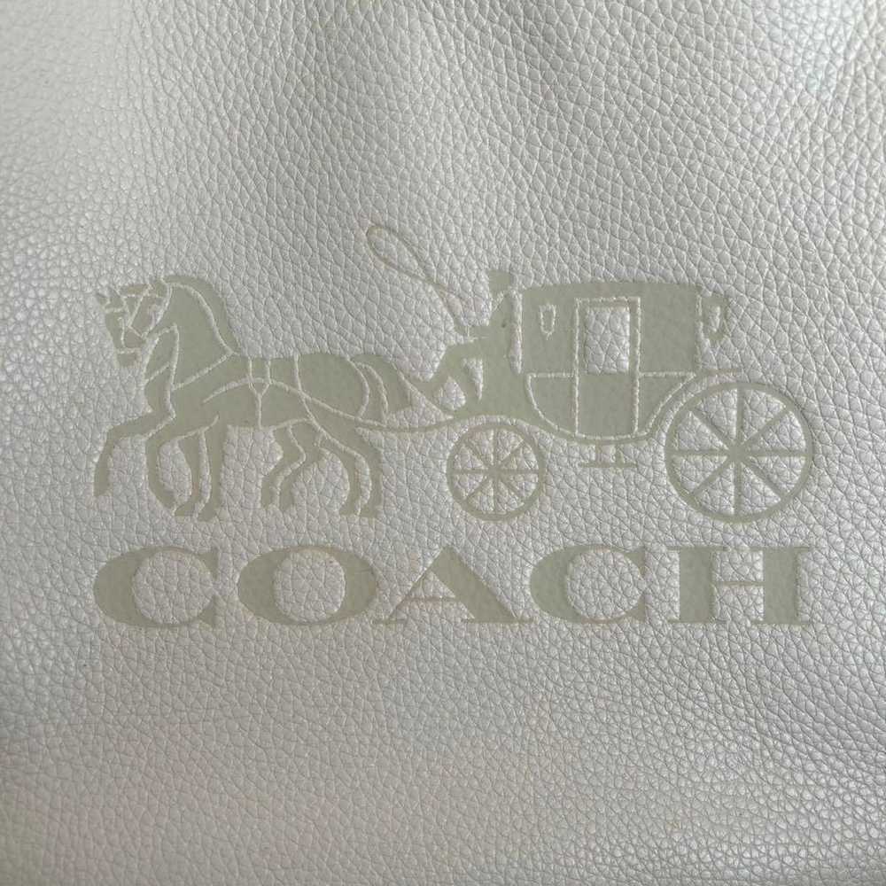 COACH shoulder bag, white, leather, star pattern … - image 11