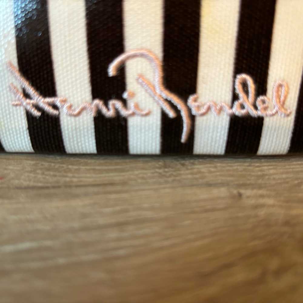 Henri Bendel Black White Stripe Cosmetic Makeup T… - image 2