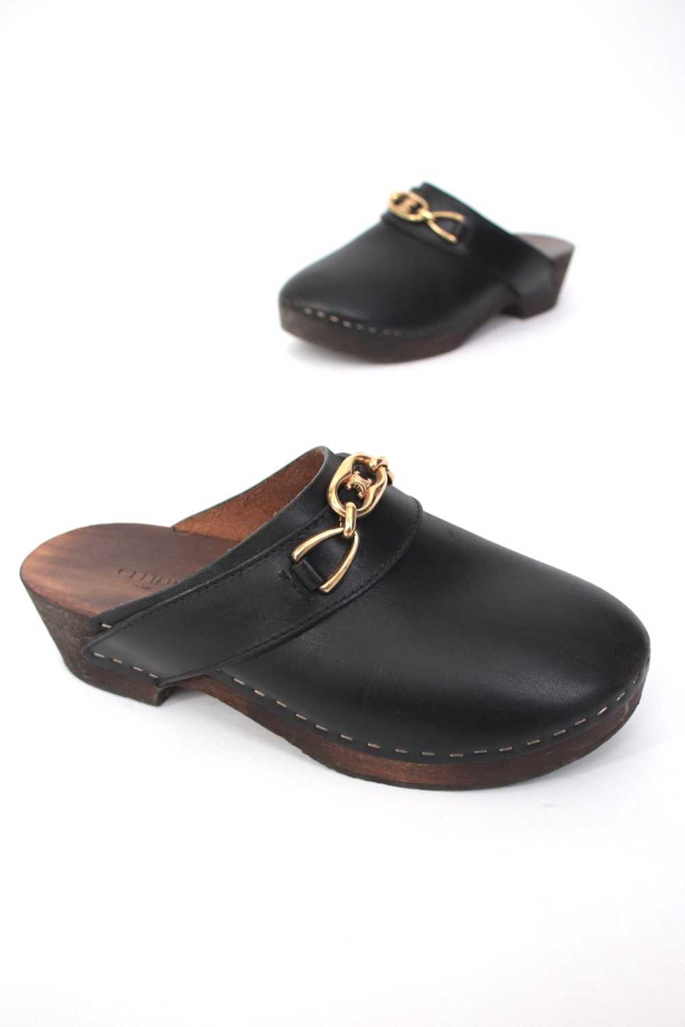 Celine Leather Horse-Bit Clogs - image 5