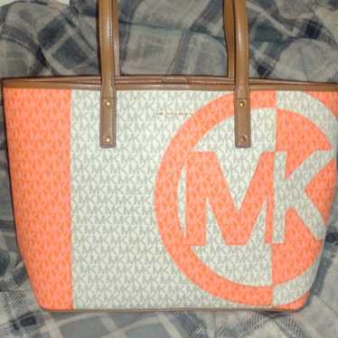 Michael kors carter orange logo handbag