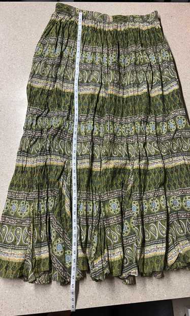 Tall Size Long Elegant Legs - Green print long ski