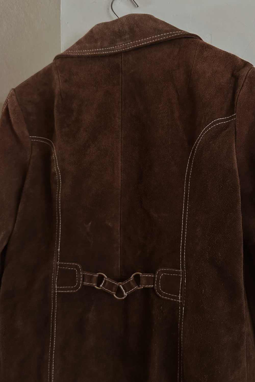 1960's CHOCOLATE SUEDE WESTERN STITCH JACKET - image 8