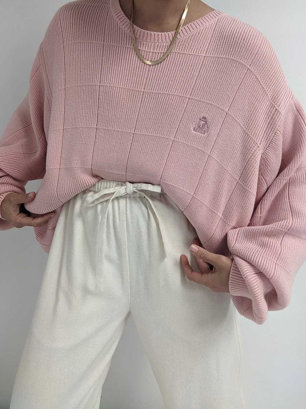 90s Blush Cotton Sweater - image 3