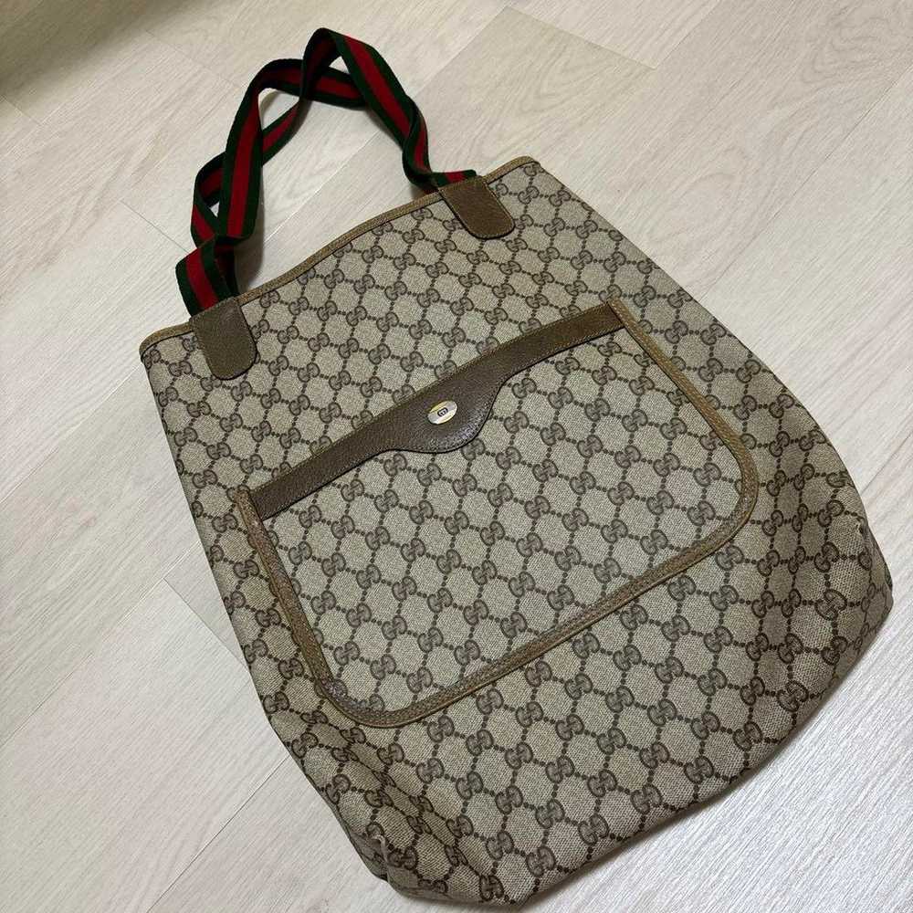 Gucci GG Pattern Shoulder Bag Beige Oversized - image 1