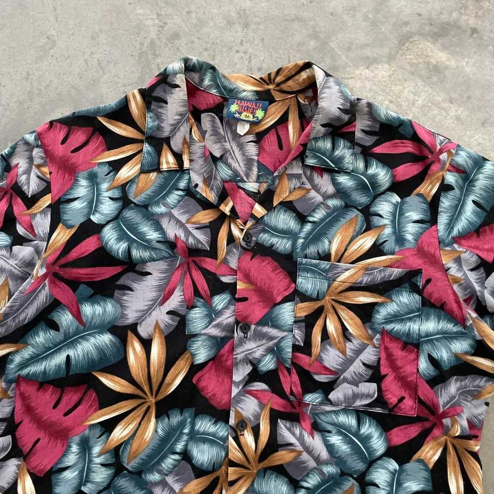 Vintage Vintage 90s Hawaii Blues Black Hawaiian S… - image 2