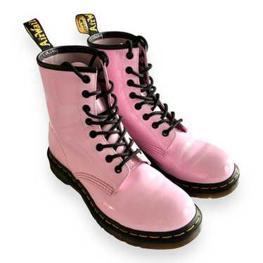 Dr. Martens Dr. Marten Pink Combat Boots Patent L… - image 1