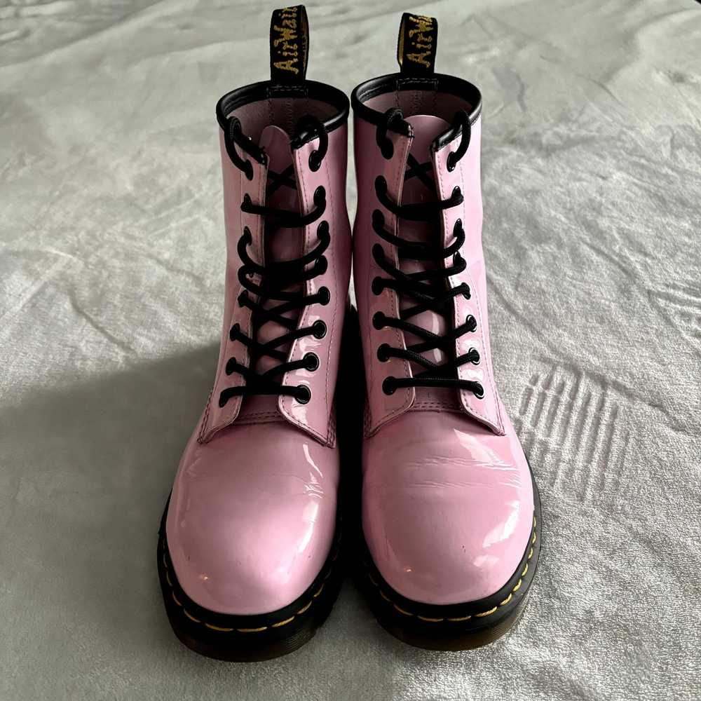 Dr. Martens Dr. Marten Pink Combat Boots Patent L… - image 3