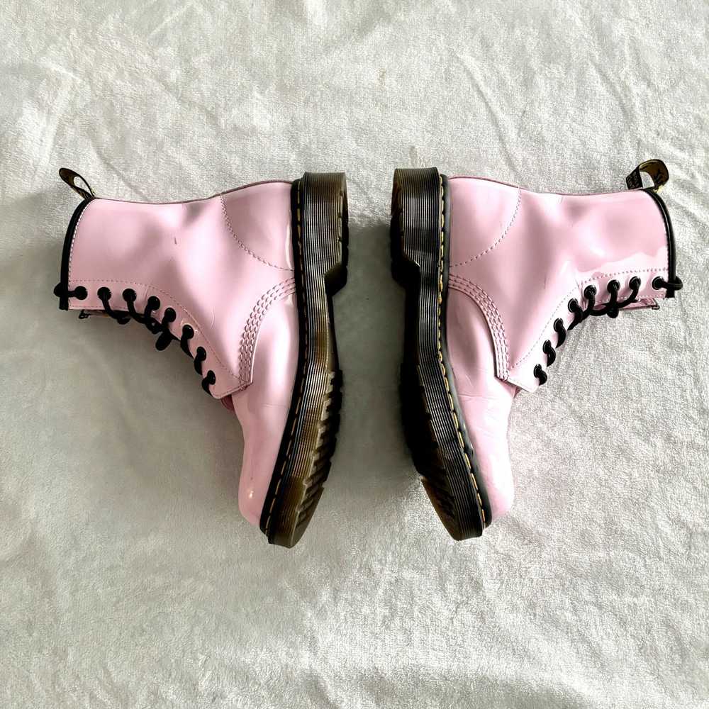 Dr. Martens Dr. Marten Pink Combat Boots Patent L… - image 4