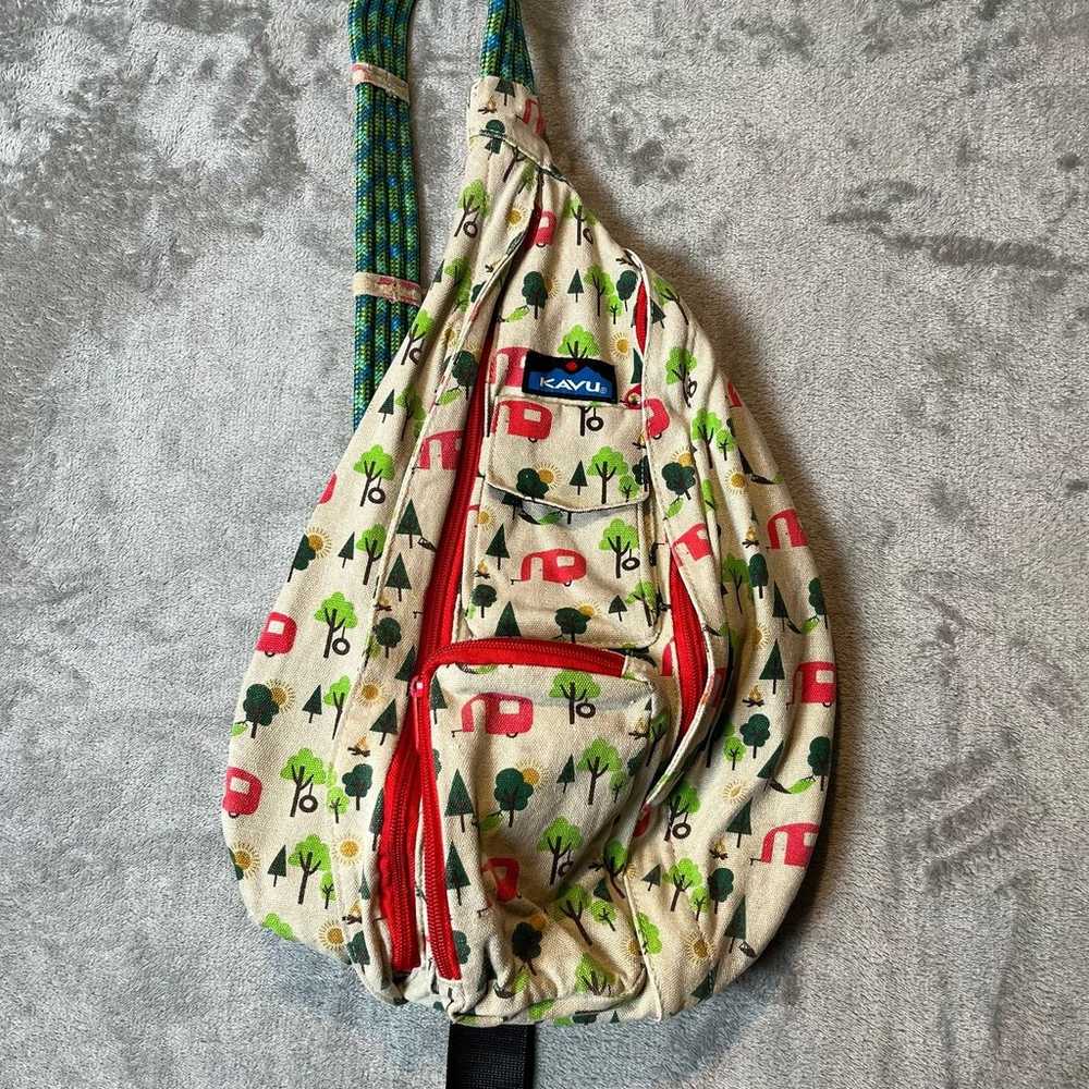 Kavu Rope Sling Bag Backpack Pack Camper Campsite… - image 2