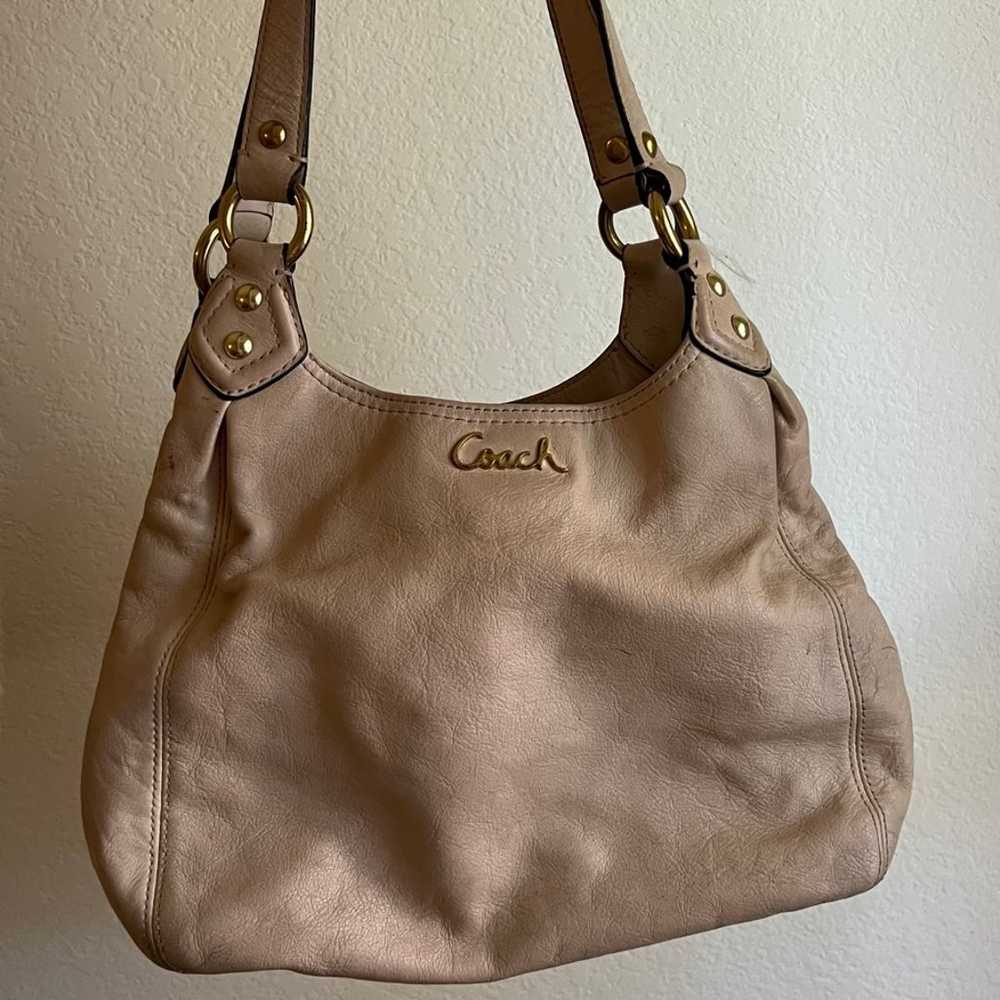 Coach leather shoulder bag - image 1