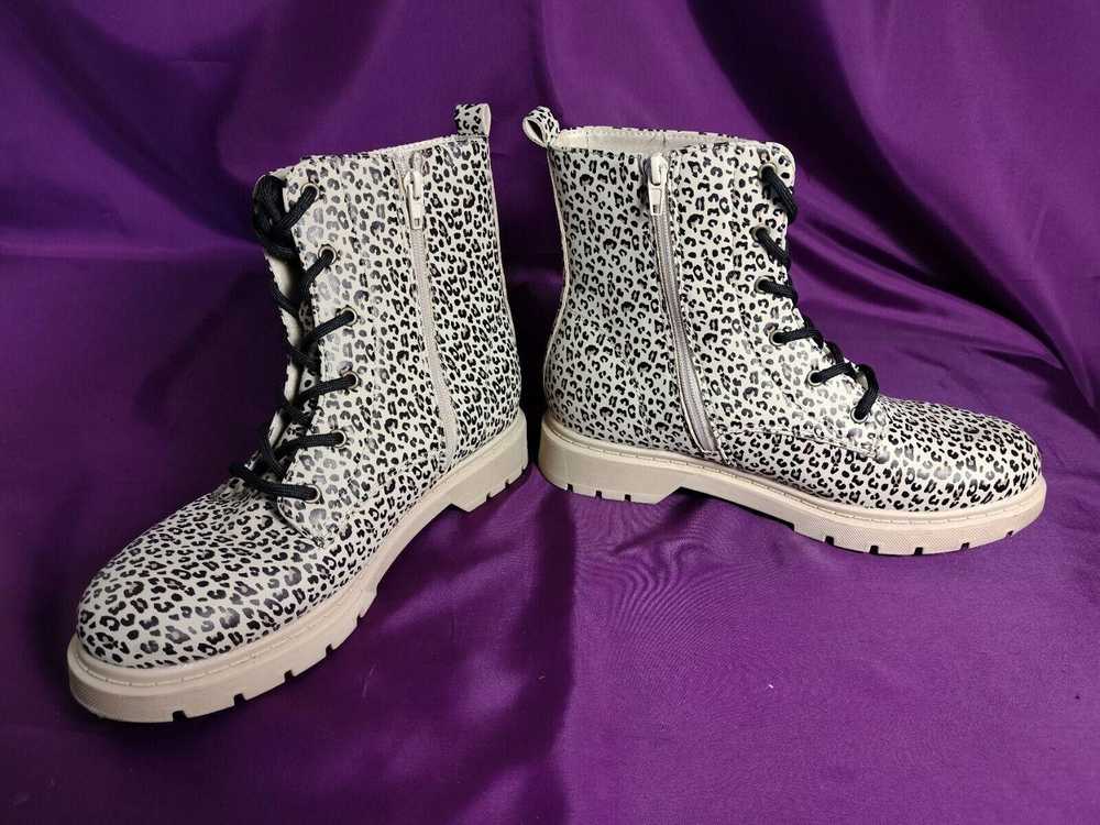 Designer Serra Leopard Print Boots Size 7 - image 1