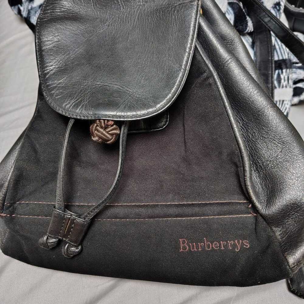 Authentic Burberry Leather Backpack - image 5