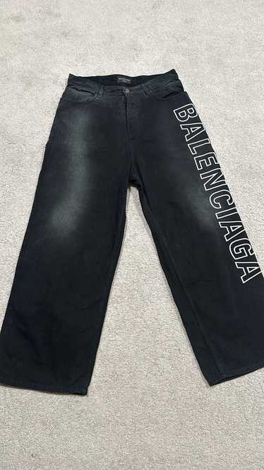 Balenciaga Balenciaga Outline Baggy Black Pants