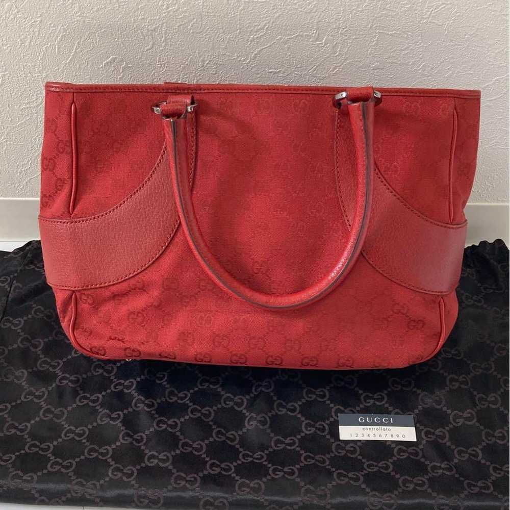 GUCCI GG Pattern Handbag in Red - image 2