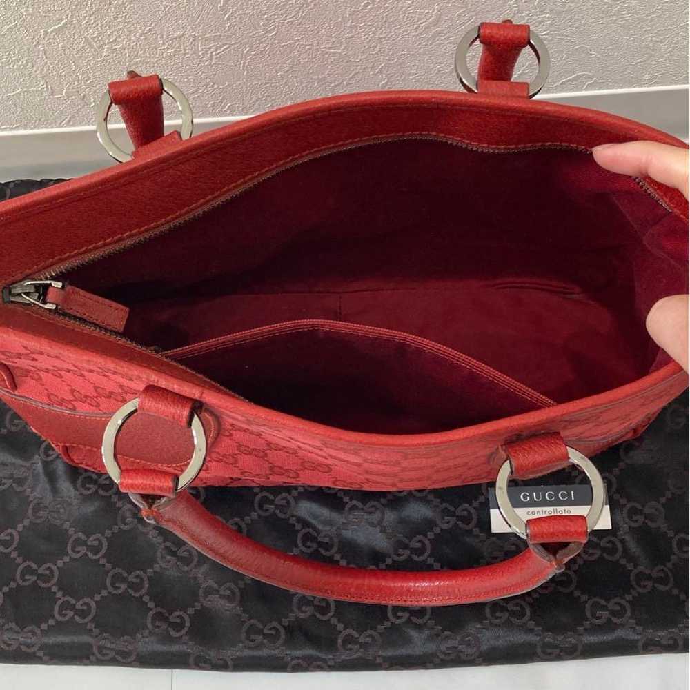 GUCCI GG Pattern Handbag in Red - image 3