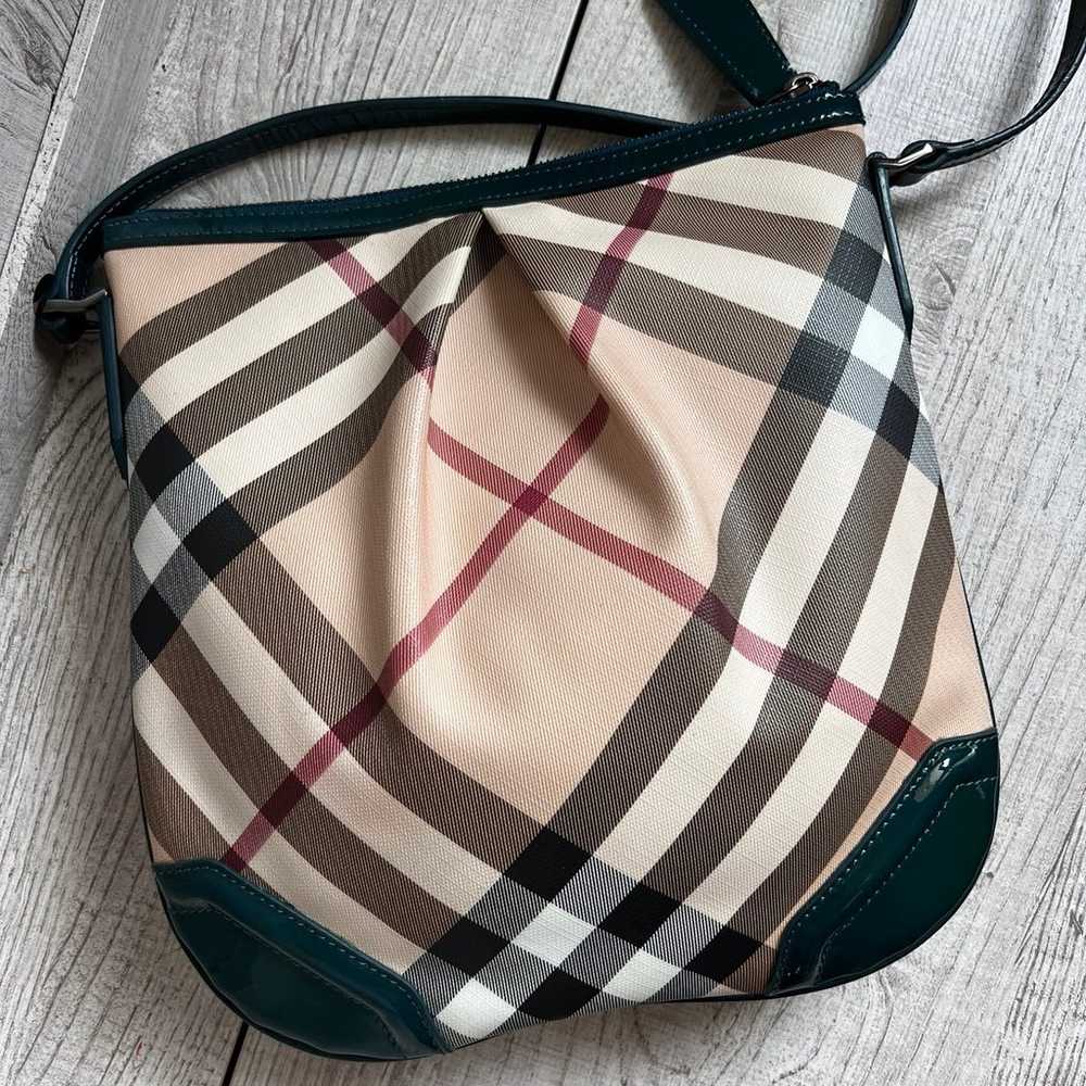 Burberry Patent Nova Check Julia Crossbody Bag Gr… - image 4