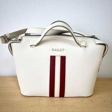 【Excellent Condition】BALLY Handbag White Red