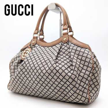 Gucci Soho Interlocking G Handbag Diamante Beige