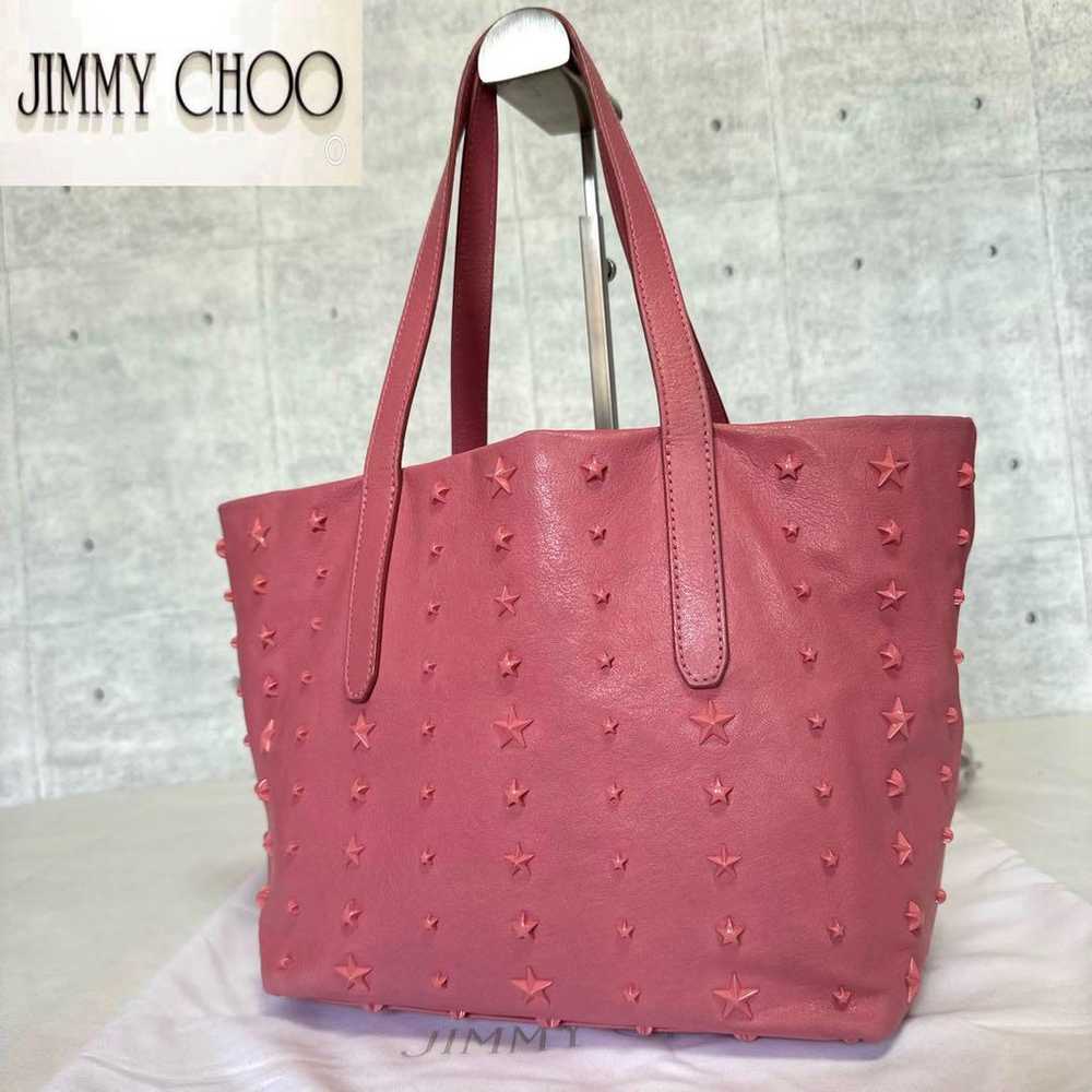 【JIMMY CHOO】SOFIA/S Pink Star Studs Tote Bag - image 2