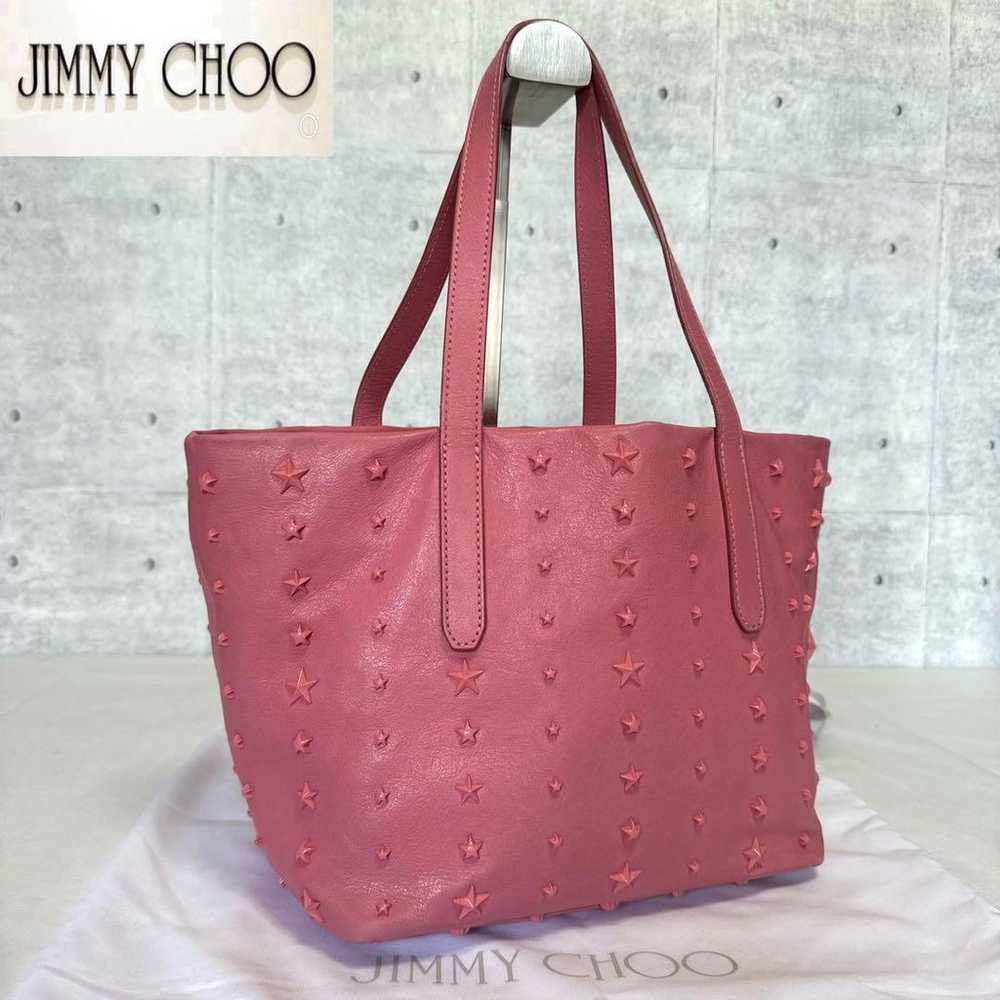 【JIMMY CHOO】SOFIA/S Pink Star Studs Tote Bag - image 3