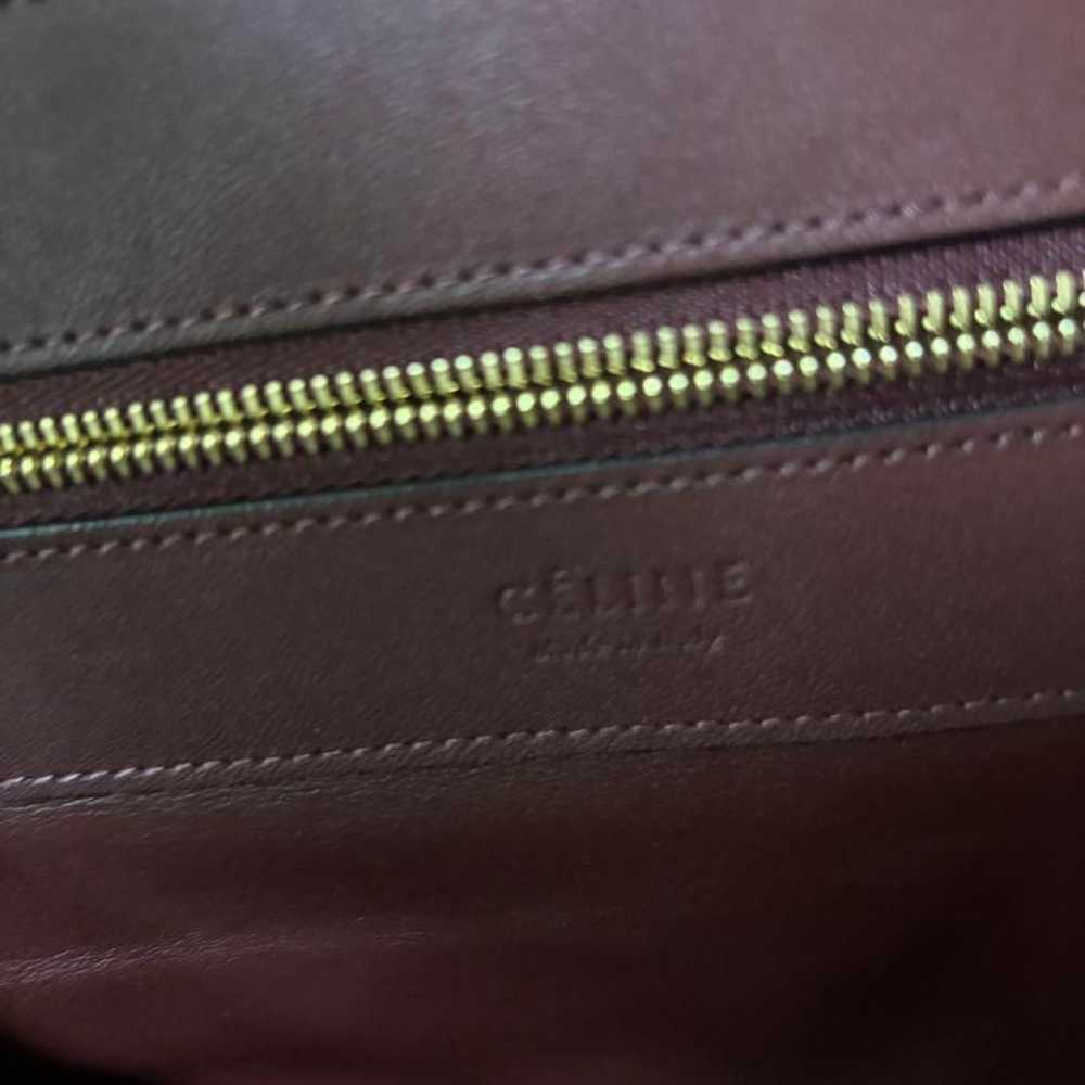 CELINE MEGA TOTE Burgundy Leather Shoulder Bag - image 4