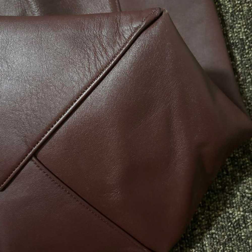 CELINE MEGA TOTE Burgundy Leather Shoulder Bag - image 6