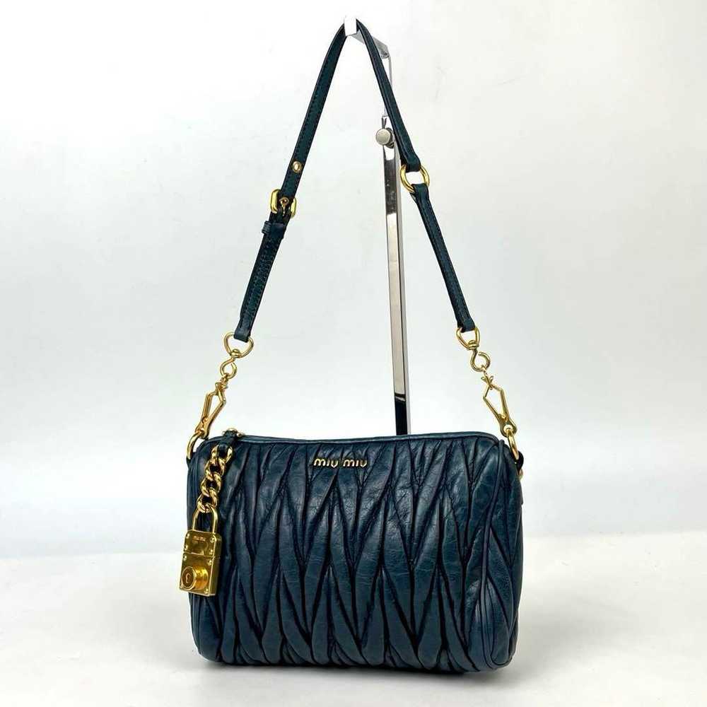 Excellent Condition ● Miu Miu Shoulder Bag Matela… - image 2