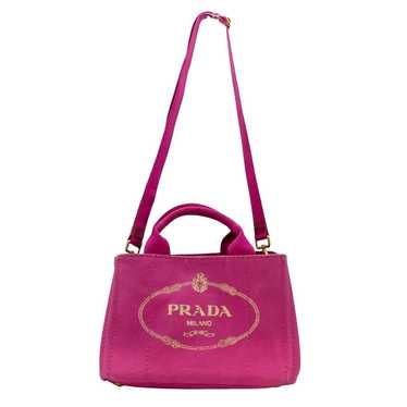 Prada Canapa Pink Canvas Tote Bag (Pre-Owned) - image 1