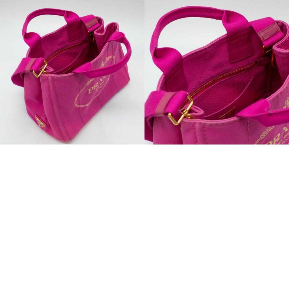 Prada Canapa Pink Canvas Tote Bag (Pre-Owned) - image 3