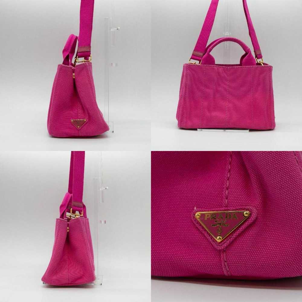 Prada Canapa Pink Canvas Tote Bag (Pre-Owned) - image 4