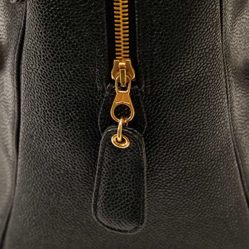 Chanel - Black Leather Tote Bag (Pre-Owned) - image 10