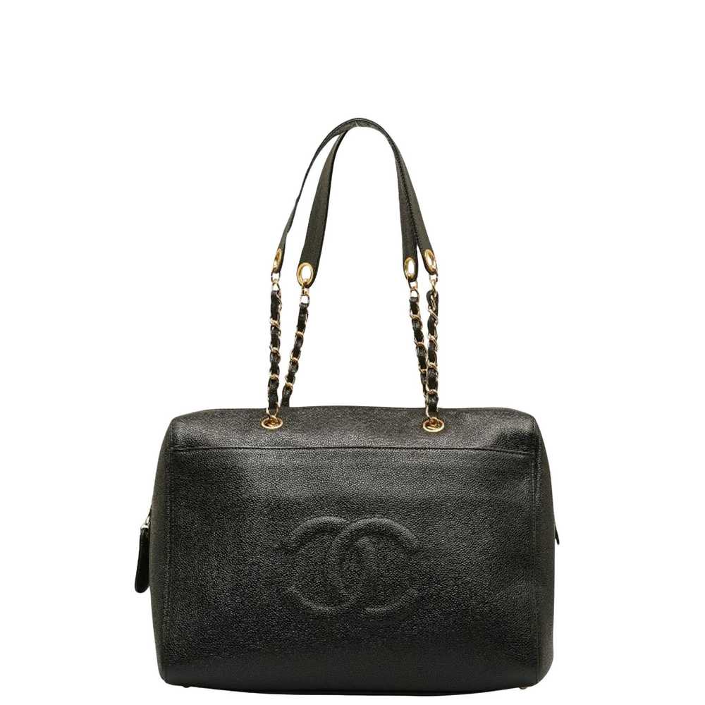 Chanel - Black Leather Tote Bag (Pre-Owned) - image 1