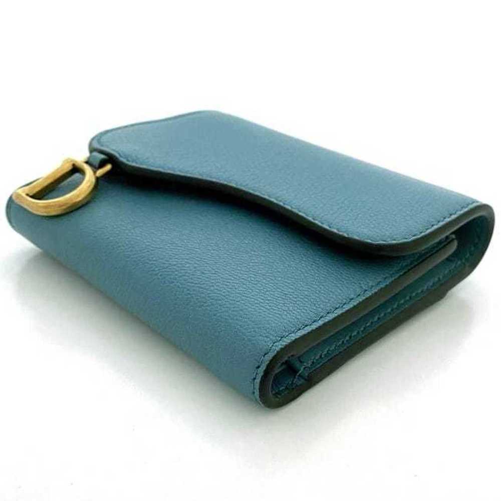 Dior Blue Leather Wallet (Pre-Owned) - image 4