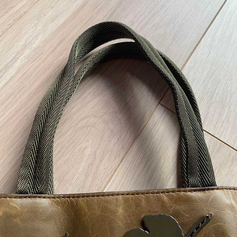 PRADA Leather Suede Tote Bag Leaf Prada Vintage - image 9