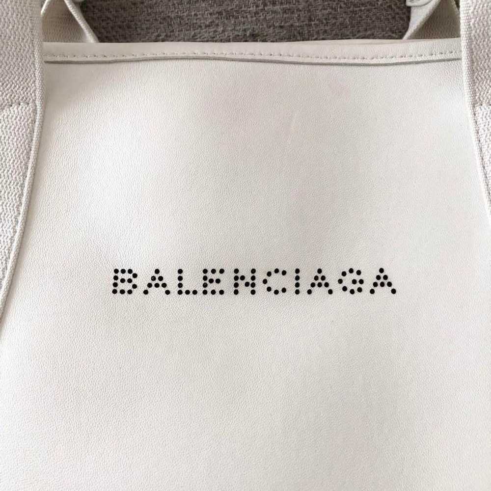 BALENCIAGA Balenciaga Navy Canvas S Tote Bag - image 2