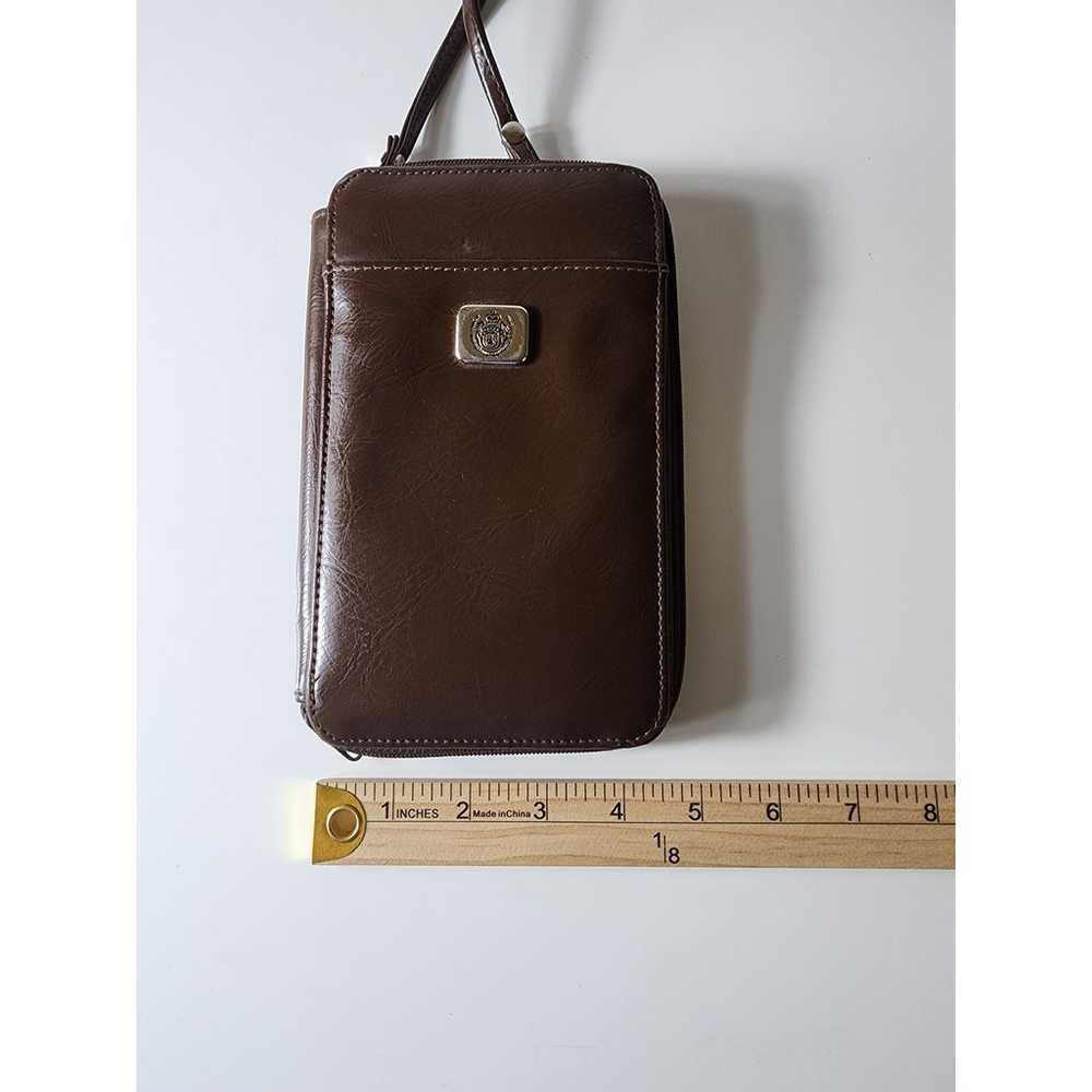 RARE VINTAGE Small Brown Leather Strap Crossbody … - image 5