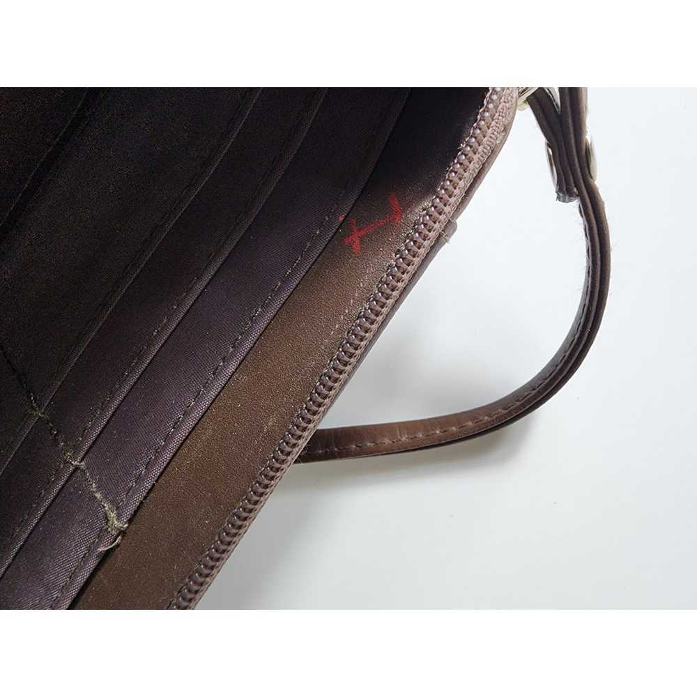 RARE VINTAGE Small Brown Leather Strap Crossbody … - image 8