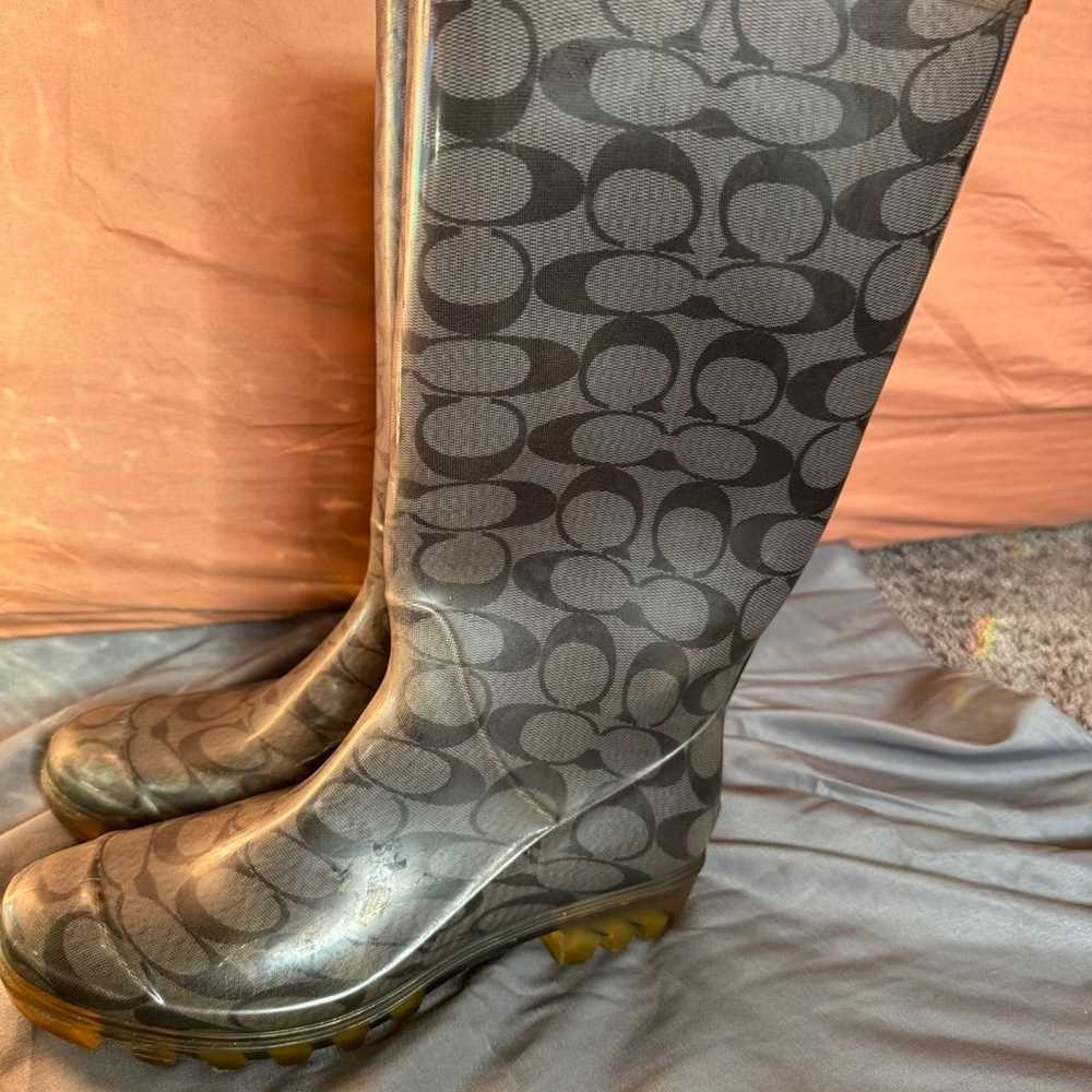 Coach Rain Boots size 7 - image 1