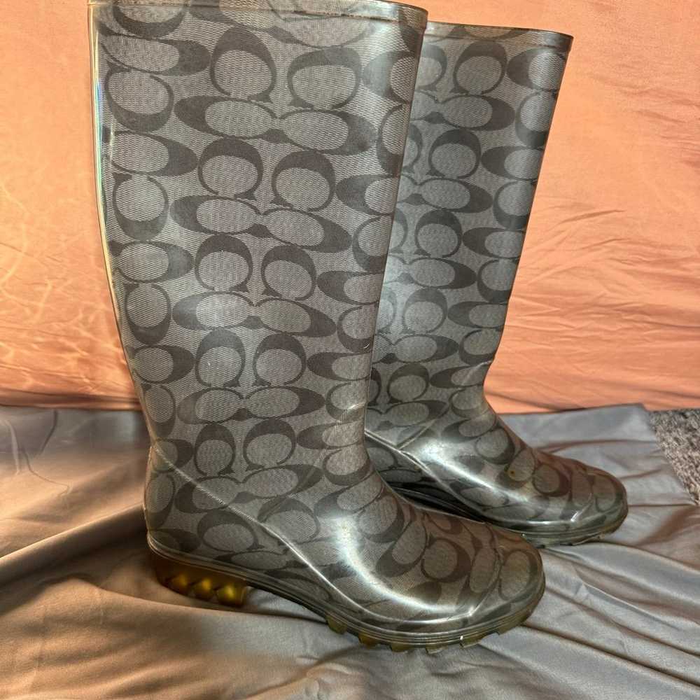 Coach Rain Boots size 7 - image 3