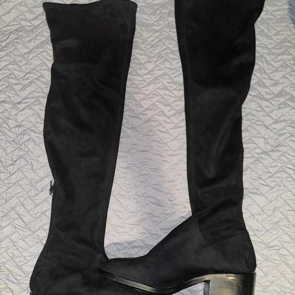 Steve Madden Black Suede Boot 8.5 - image 2