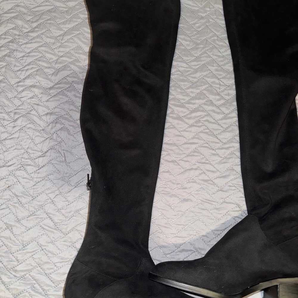 Steve Madden Black Suede Boot 8.5 - image 3