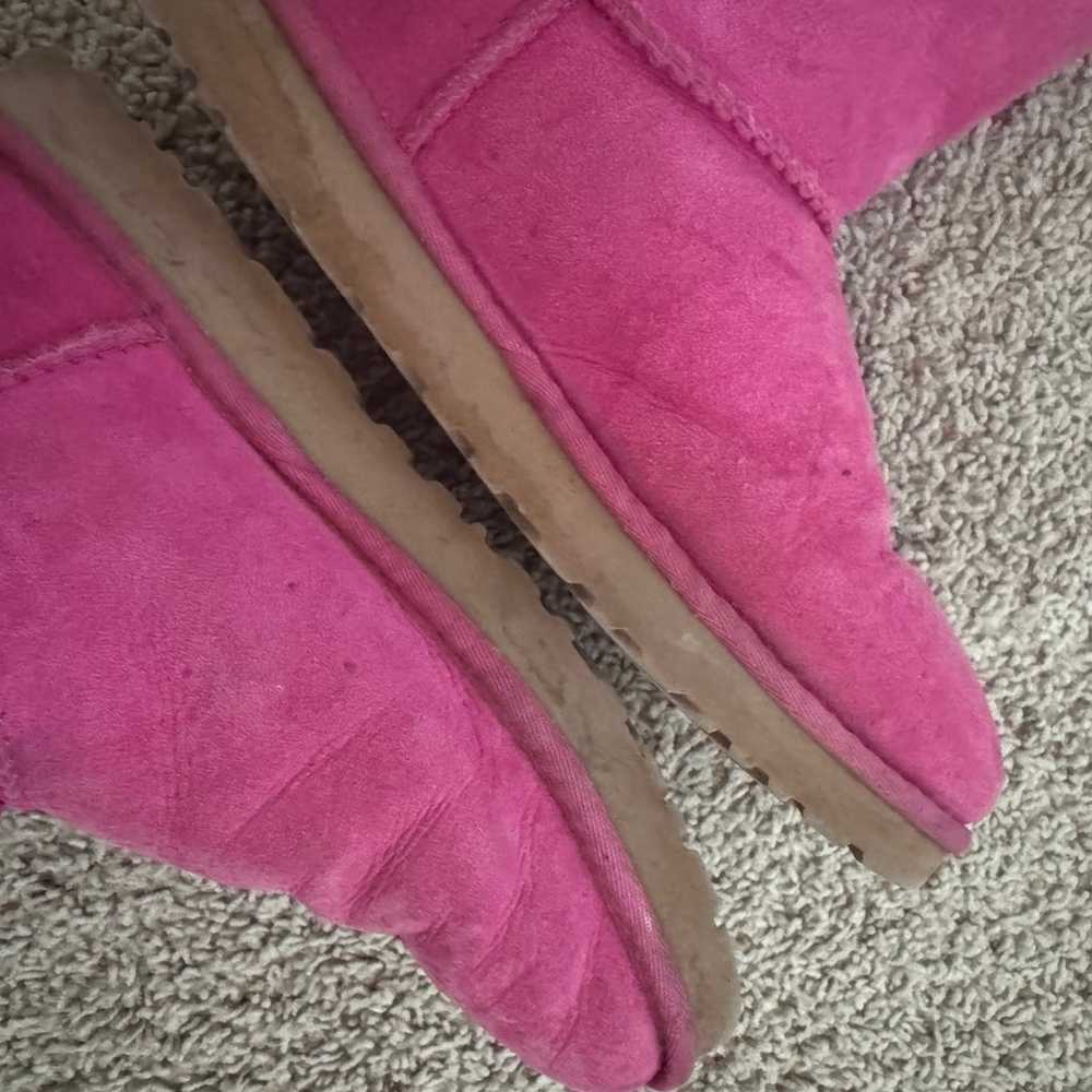 Uggs Bailey bow hot pink boots - image 4