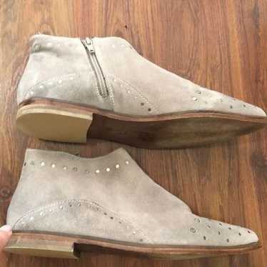 Free people suede bootie tan with studs 38