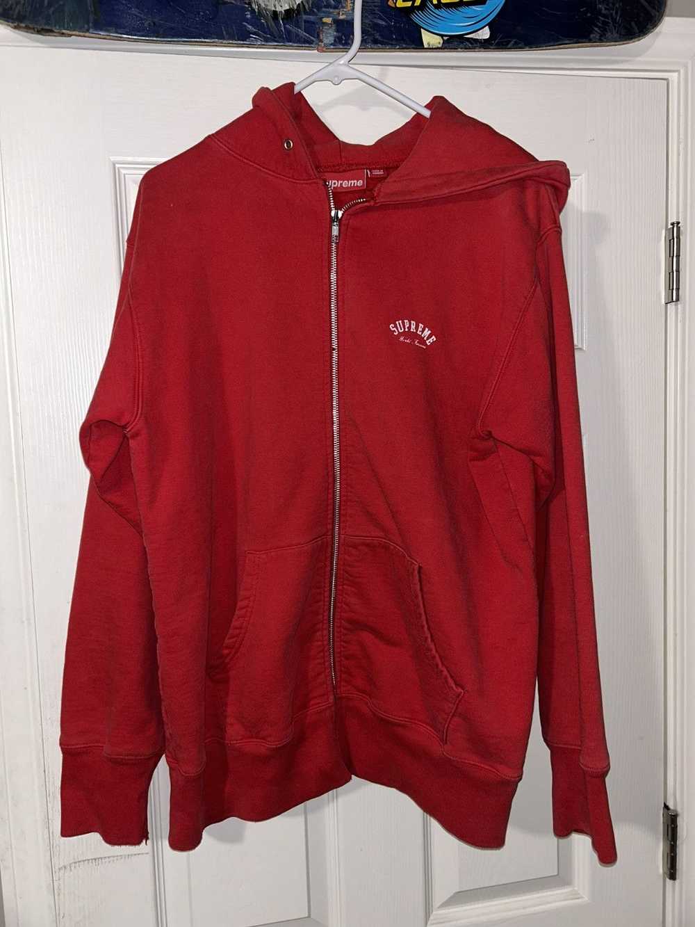 Supreme Red supreme hoodie - image 1